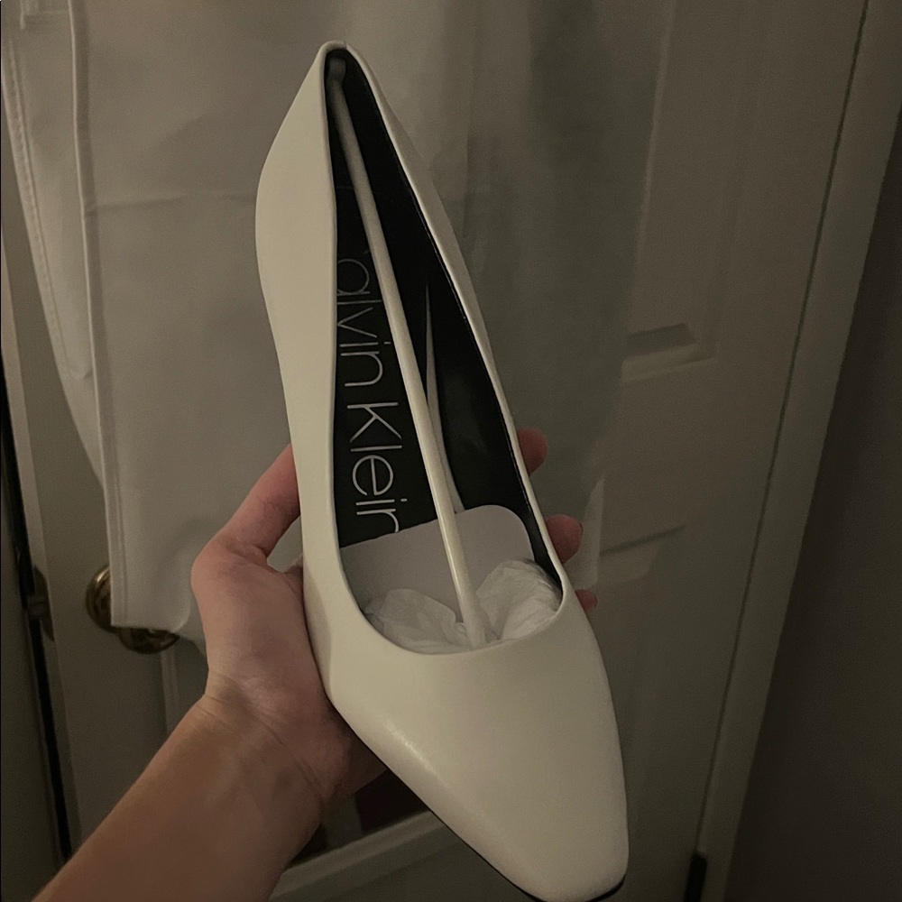 Calvin Klein Women's White Heels